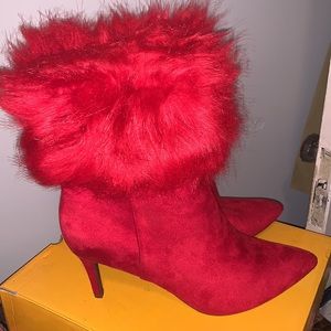 Woman’s High Heel Fur Booties